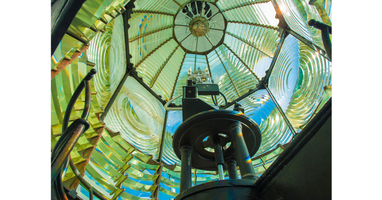 Fresnel lens showing how focus brings business growth